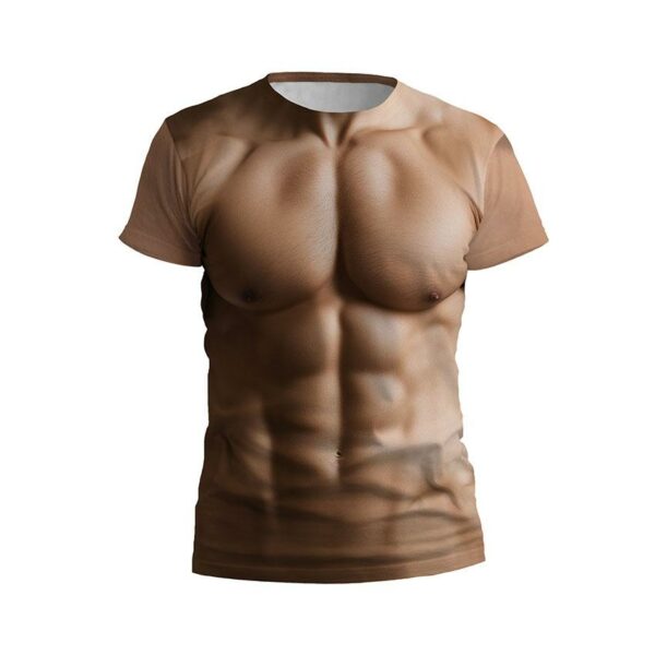 Футболка мужская спортивная с принтом «Мускулистое тело. Мода Готье. Muscular body. Fashion by Gaultier»