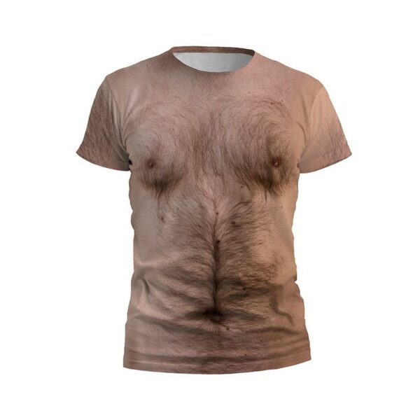 Футболка мужская спортивная с принтом «Волосатое тело. Коллекция Готье. Hairy body. Gaultier Collection»