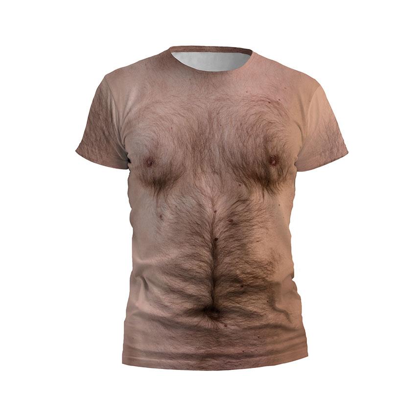 Футболка мужская спортивная с принтом «Волосатое тело. Коллекция Готье. Hairy body. Gaultier Collection»