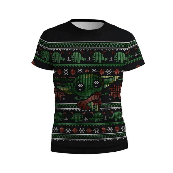 Футболка дитяча спортивна з принтом «Малюк Йода. Святковий патерн. Baby Yoda. Festive pattern»