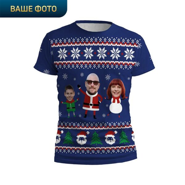 Футболка детская спортивная с принтом «Семейное Рождество. Family Christmas»