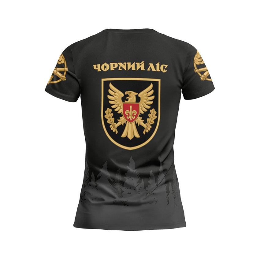 Футболка жіноча спортивна з принтом «15-та окрема бригада артилерійської розвідки. Сила розвідки. Power of Recon»