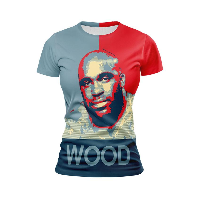 Футболка жіноча спортивна з принтом «Баррі Вуд. Мемна легенда. Barry Wood. Meme Legend»