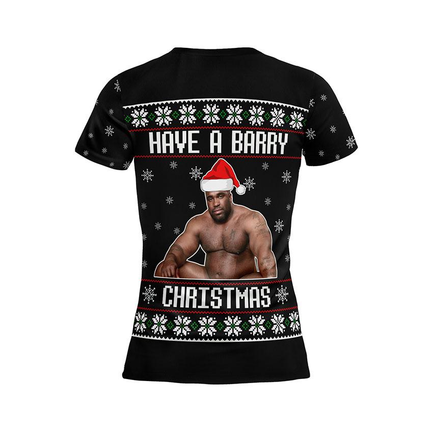 Футболка жіноча спортивна з принтом «Баррі Вуд. Різдво. Barry Wood. Christmas»