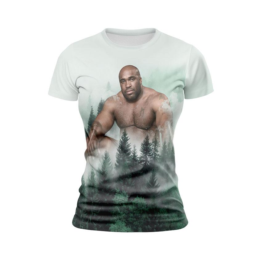 Футболка жіноча спортивна з принтом «Баррі Вуд. Сила природи. Barry Wood. Power of Nature»