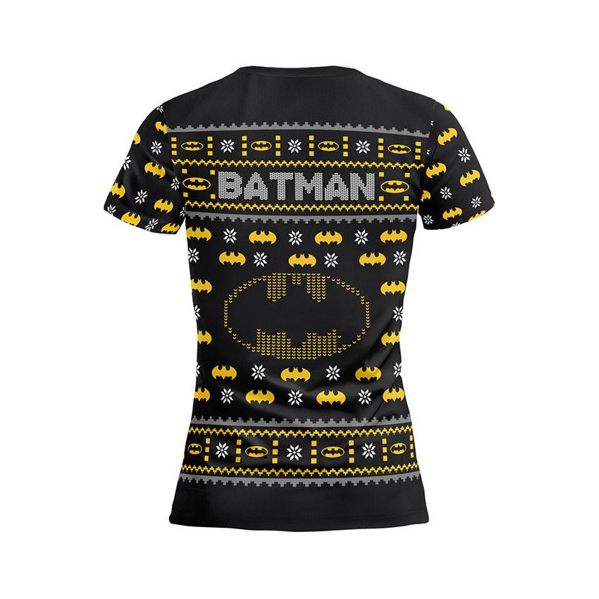 Футболка жіноча спортивна з принтом «Бетмен. Захисник Різдва. Batman. Protector of Christmas»