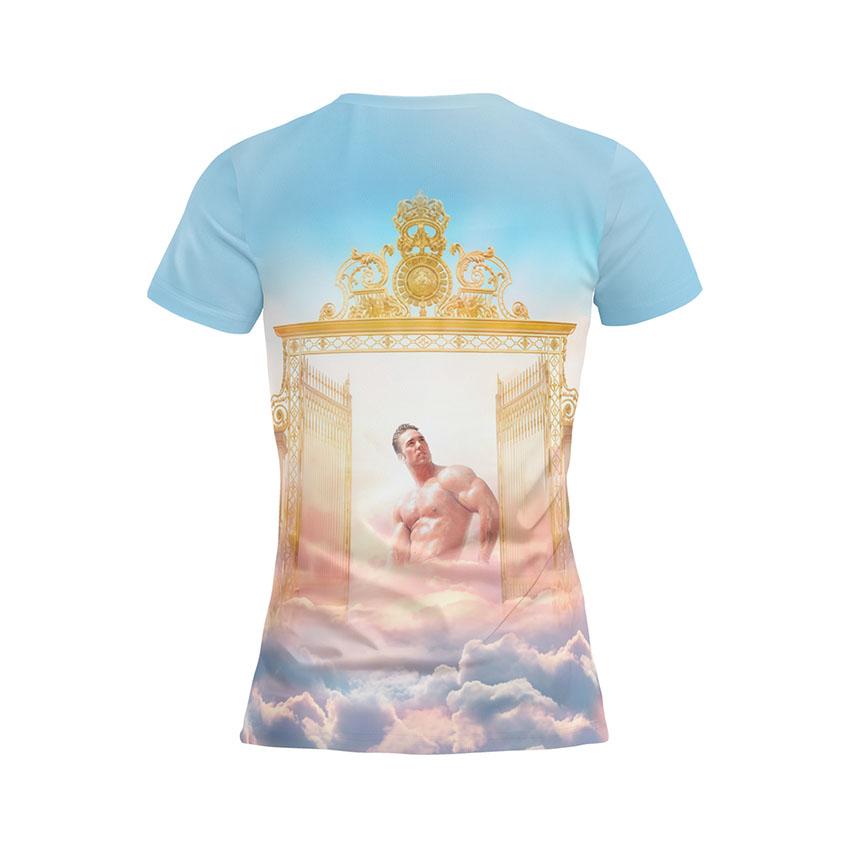 Футболка жіноча спортивна з принтом «Біллі Геррінґтон. Райські ворота. Billy Herrington. Gates of Paradise»