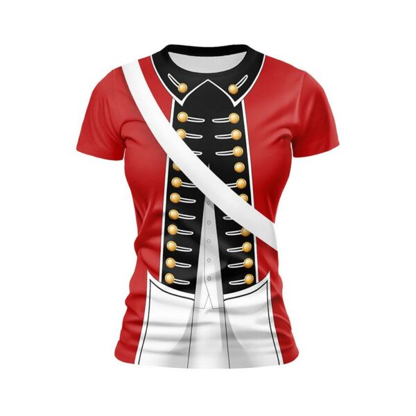 Футболка жіноча спортивна з принтом «Британський червоний мундир. British Redcoat»