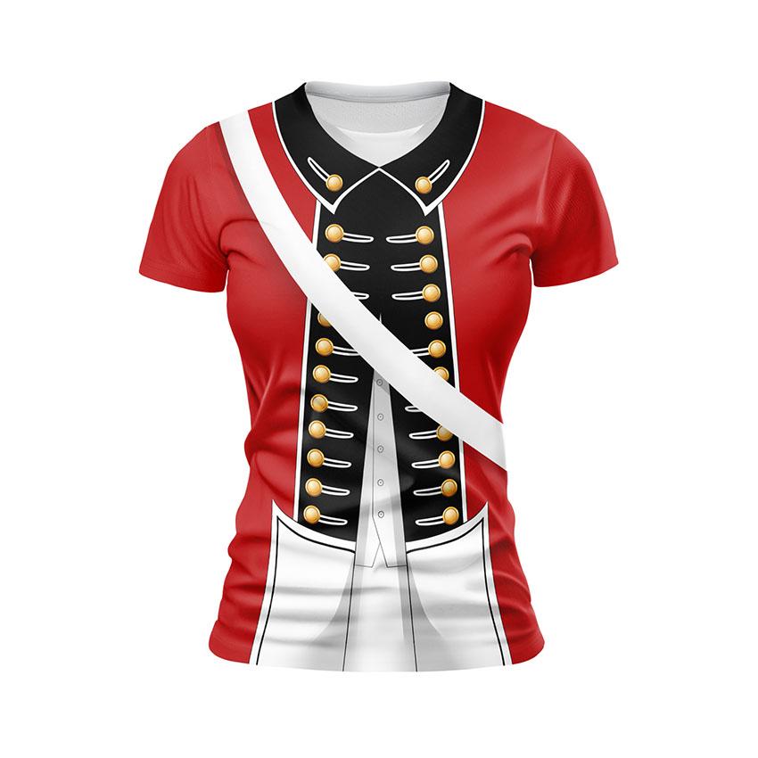 Футболка жіноча спортивна з принтом «Британський червоний мундир. British Redcoat»