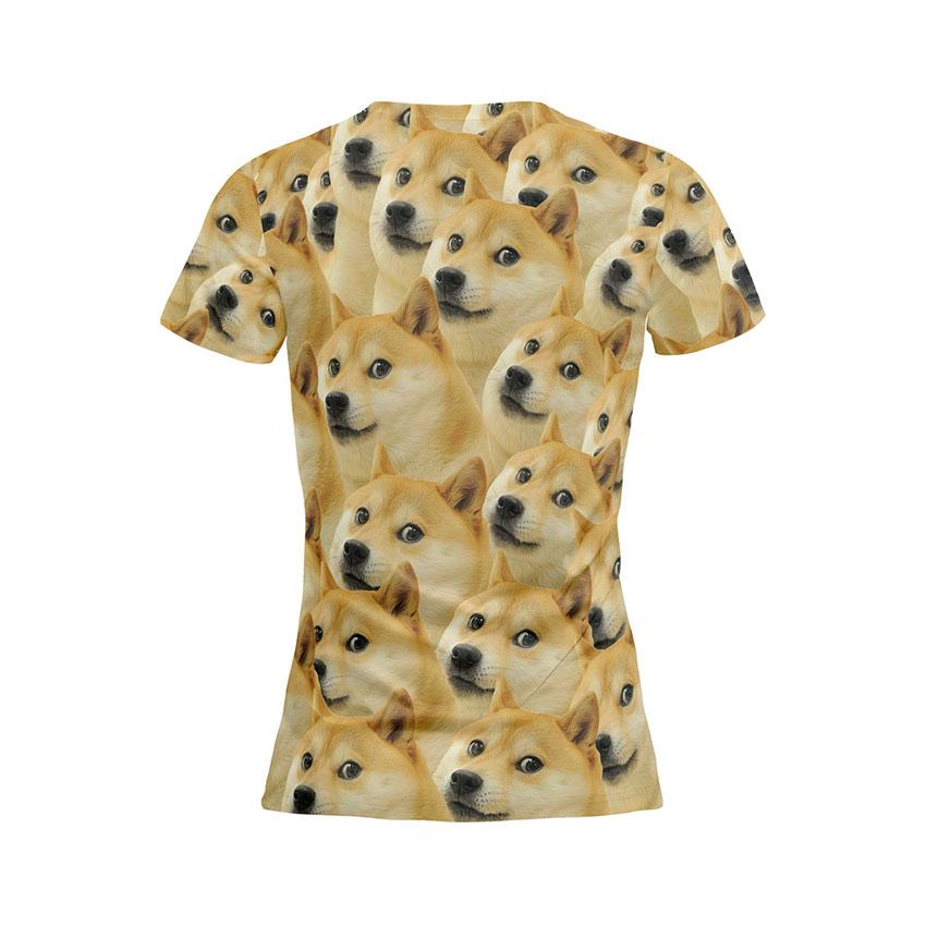 Футболка жіноча спортивна з принтом «Доге. Шиба-іну. Мем. Doge. Shiba inu. Meme»