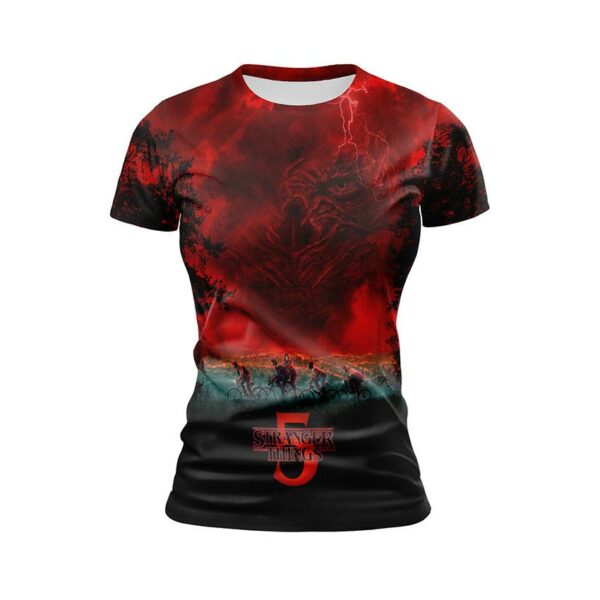 Футболка жіноча спортивна з принтом «Дивні дива. Остання пригода. Stranger Things. Last Adventure»