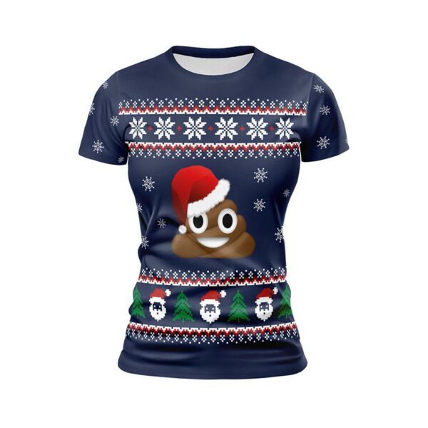 Футболка женская спортивная с принтом «Эмодзи. Праздничный юмор. Emoji. Festive Humor»