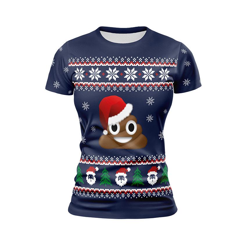 Футболка женская спортивная с принтом «Эмодзи. Праздничный юмор. Emoji. Festive Humor»