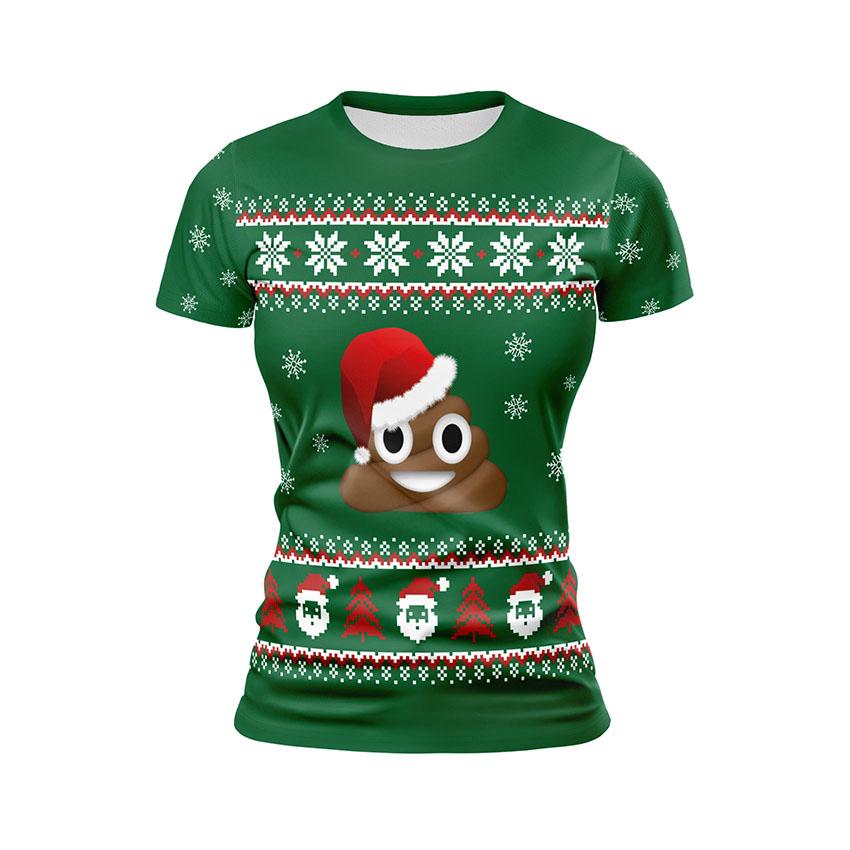 Футболка женская спортивная с принтом «Эмодзи. Праздничный юмор. Emoji. Festive Humor»