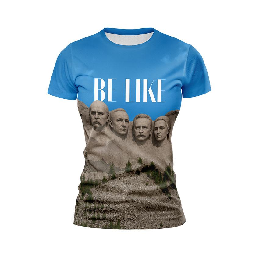 Футболка жіноча спортивна з принтом «Герої Нації. Рашмор. Heroes of the Nation. Rushmore. Make Ukraine Great Again»