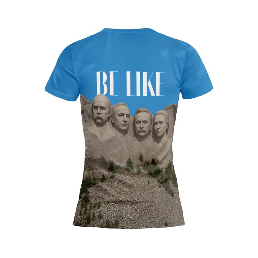 Футболка жіноча спортивна з принтом «Герої Нації. Рашмор. Heroes of the Nation. Rushmore. Make Ukraine Great Again»