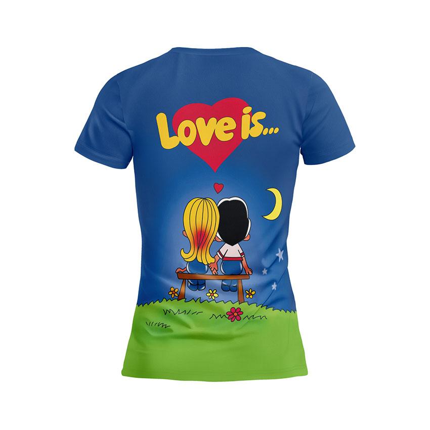 Футболка жіноча спортивна з принтом «Кохання це... Love Is...»