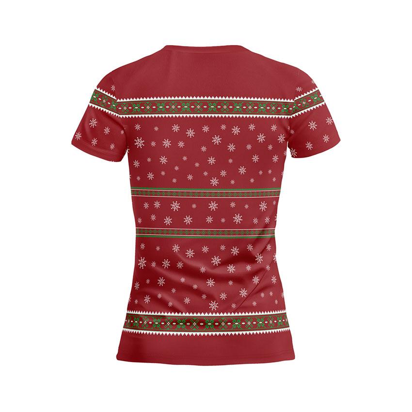 Футболка жіноча спортивна з принтом «Святкова компанія. Новорічна вечірка. Festive Crew. Happy New Year Party»