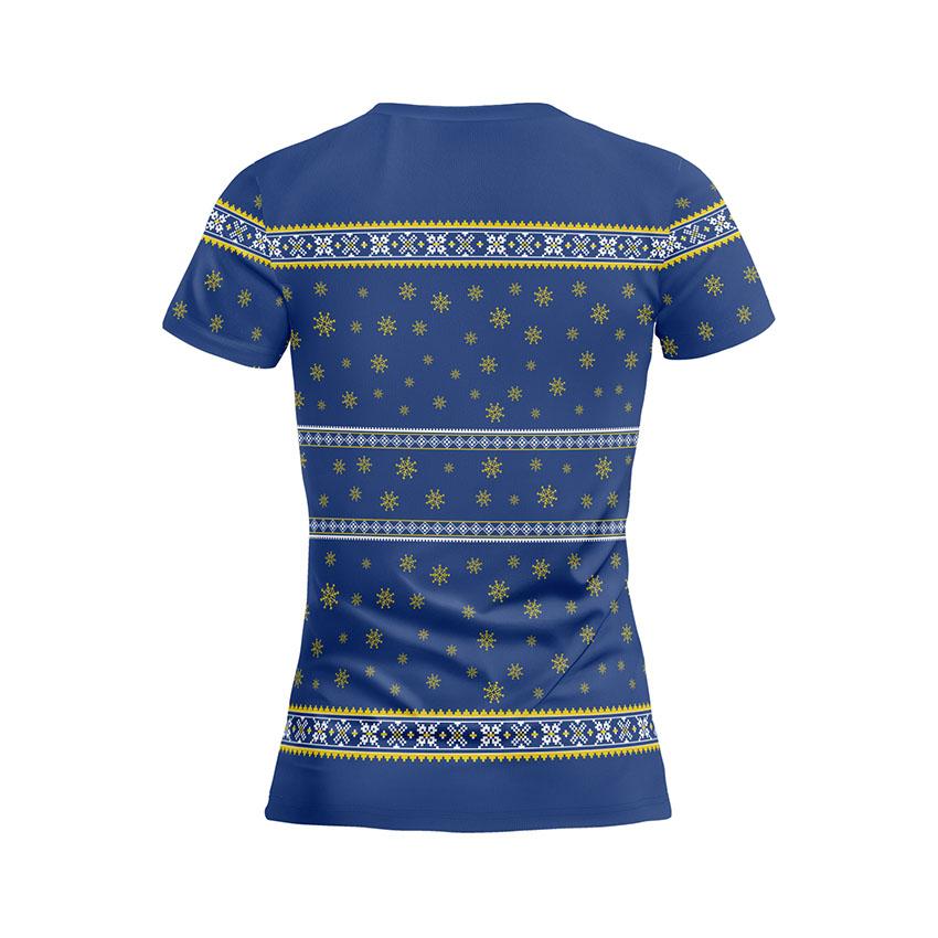 Футболка жіноча спортивна з принтом «Святкова компанія. Новорічна вечірка. Festive Crew. Happy New Year Party»