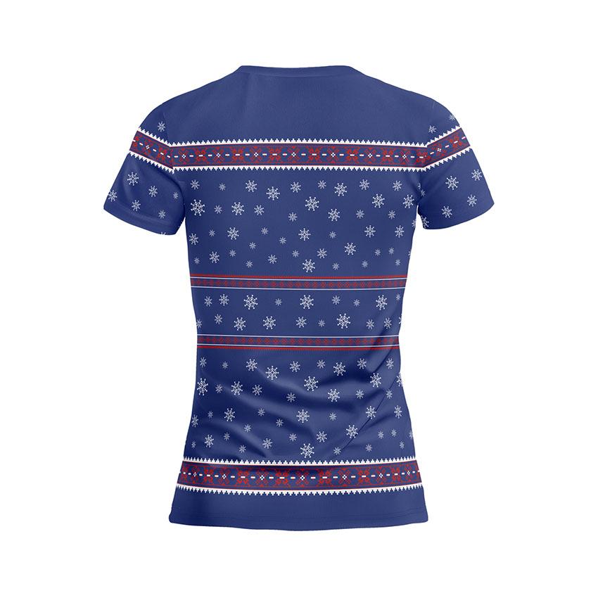 Футболка жіноча спортивна з принтом «Святкова компанія. Новорічна вечірка. Festive Crew. Happy New Year Party»