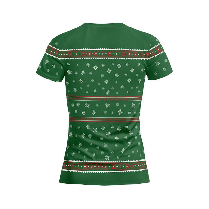 Футболка жіноча спортивна з принтом «Святкова компанія. Новорічна вечірка. Festive Crew. Happy New Year Party»