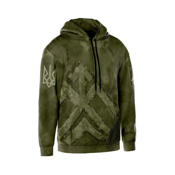 Худи мужское с принтом «13-я бригада оперативного назначения НГУ «Хартия». Тактический стиль. Tactical style»
