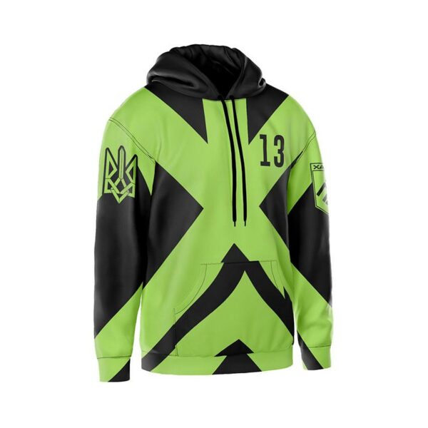 Худі чоловіче з принтом «13-та бригада оперативного призначення НГУ «Хартія». Захист. Defense»