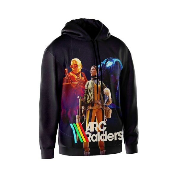 Худі чоловіче з принтом «ARC Raiders. Мисливці майбутнього. Hunters of the future»