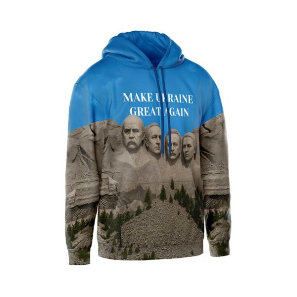 Худі чоловіче з принтом «Герої Нації. Рашмор. Heroes of the Nation. Rushmore. Make Ukraine Great Again»