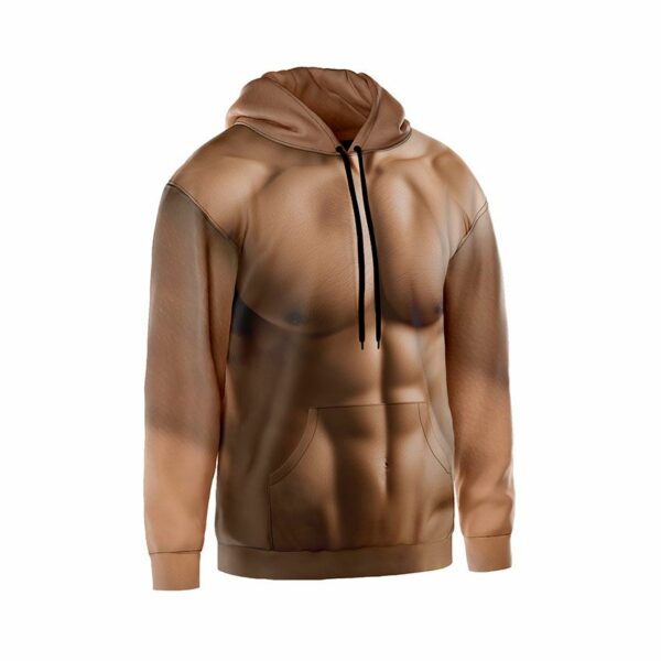 Худі чоловіче з принтом «Мускулисте тіло. Мода Готьє. Muscular body. Fashion by Gaultier»