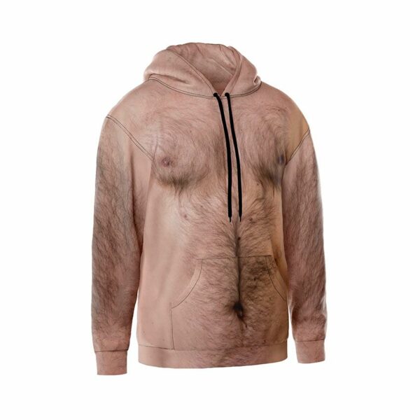 Худі чоловіче з принтом «Волохате тіло. Колекція Готьє. Hairy body. Gaultier Collection»