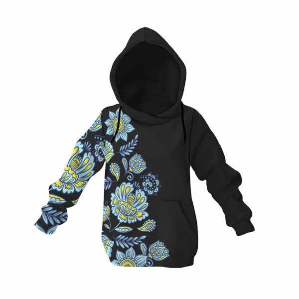 Худі дитяче з принтом «Петриківські квіти. Petrykivka flowers»