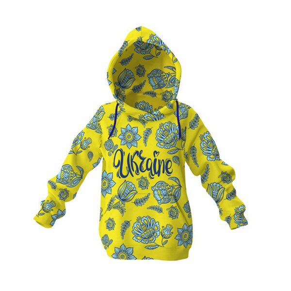 Худі дитяче з принтом «Квіткова Україна. Floral Ukraine»