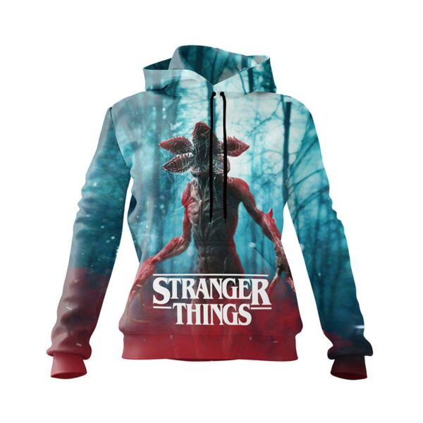 Худи женское с принтом «Очень странные дела. Демогоргон. Stranger Things. Demogorgon»