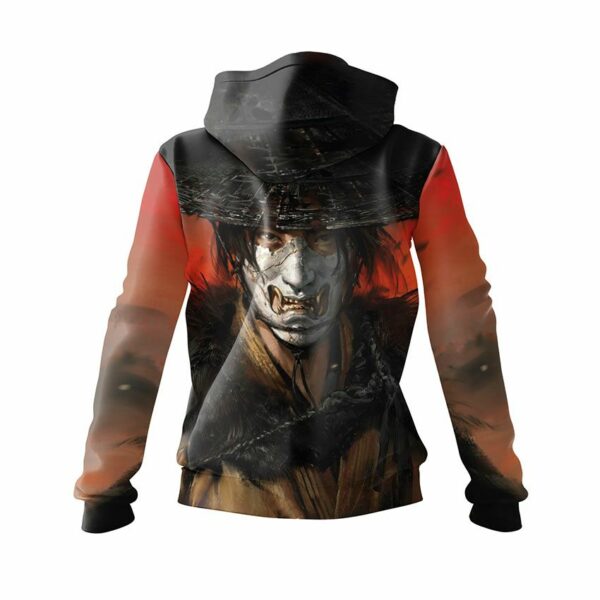 Худи женское с принтом «Призрак Йотей. Дух битвы. Ghost of Yotei. Spirit of Battle»