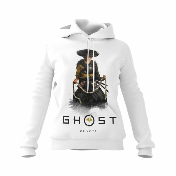 Худи женское с принтом «Призрак Йотей. Тень самурая. Ghost of Yotei. Samurai Shadow»