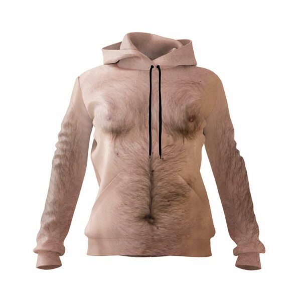 Худі жіноче з принтом «Волохате тіло. Колекція Готьє. Hairy body. Gaultier Collection»