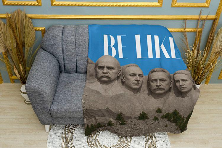 Плед «Герои Нации. Рашмор. Heroes of the Nation. Rushmore. Make Ukraine Great Again»
