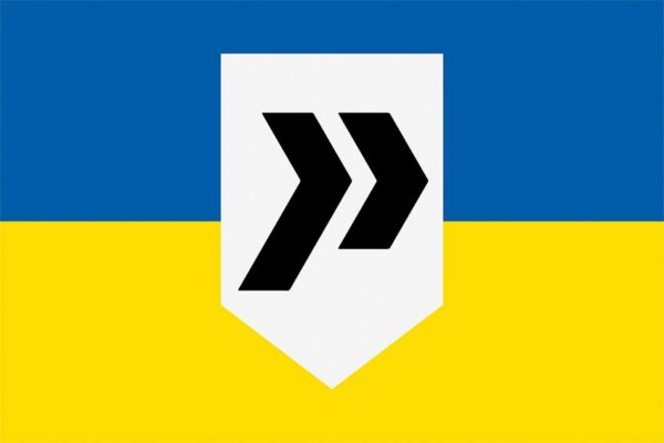 Прапор 413 окремого батальйону безпілотних систем «Рейд» (413 ОБ БпС) ЗСУ синьо-жовтий