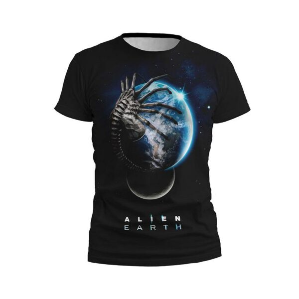 Футболка мужская спортивная с принтом «Чужой: Земля. Alien: Earth»