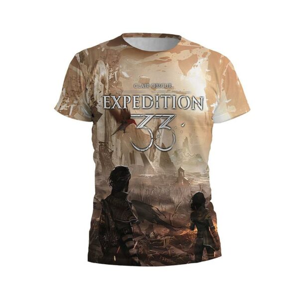 Футболка мужская спортивная с принтом «Руины будущего. Ruins of Future. Clair Obscur: Expedition 33»