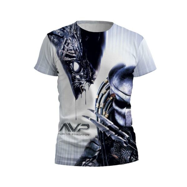 Футболка детская спортивная с принтом «Чужой против Хищника. Эпическое противостояние. Alien vs Predator. Epic Showdown»