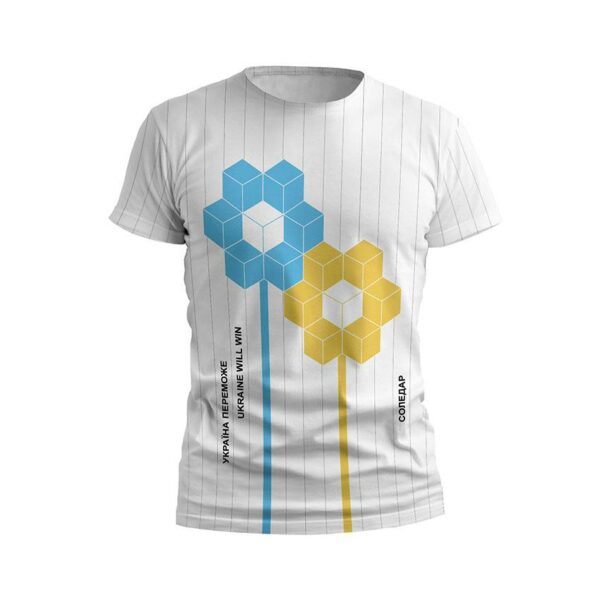 Футболка детская спортивная с принтом «Цветы Победы. Соледар. Flowers of Victory. Soledar»