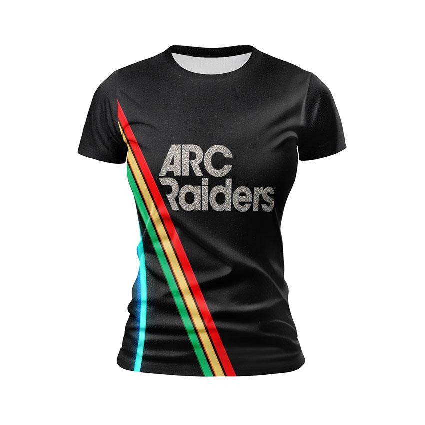 Футболка жіноча спортивна з принтом «ARC Raiders. Неонова хвиля. Neon wave»
