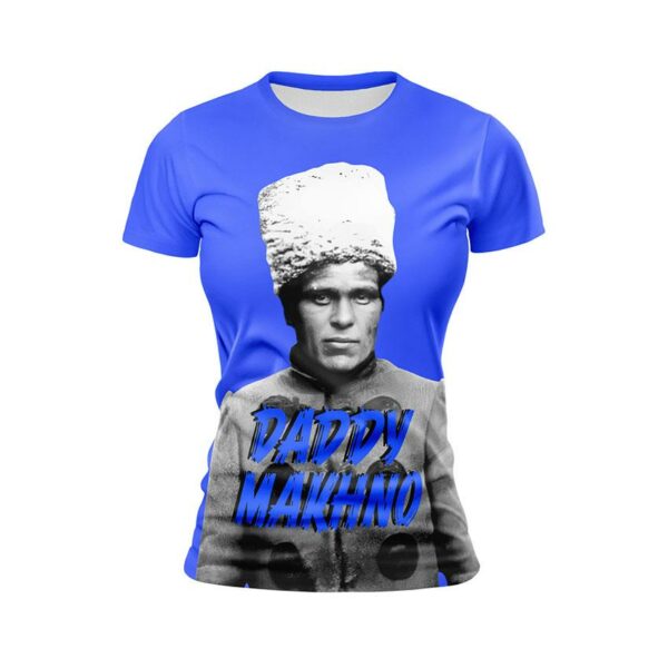 Футболка женская спортивная с принтом «Батька Махно. Daddy Makhno»
