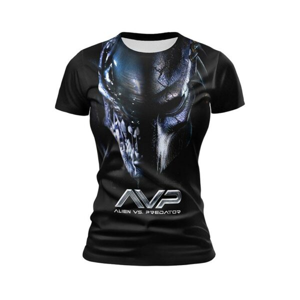 Футболка женская спортивная с принтом «Чужой против Хищника. Alien vs Predator»
