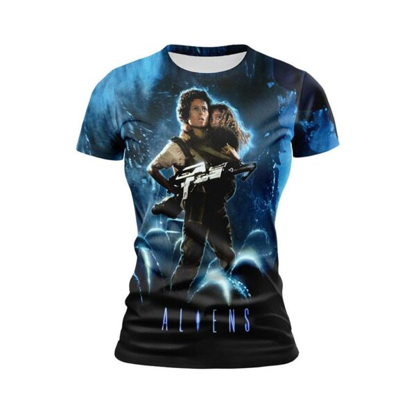 Футболка женская спортивная с принтом «Чужой. Космический ужас. Alien. Cosmic Terror»