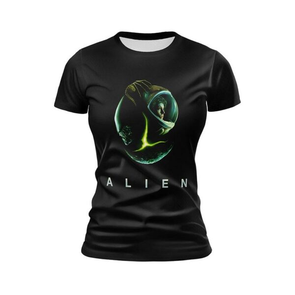Футболка женская спортивная с принтом «Чужой. Момент столкновения. Alien. Encounter Moment»