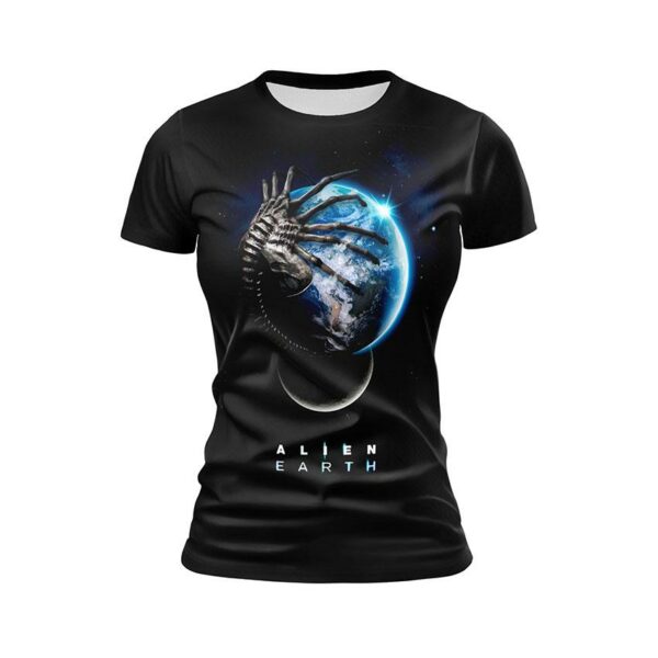 Футболка женская спортивная с принтом «Чужой: Земля. Alien: Earth»