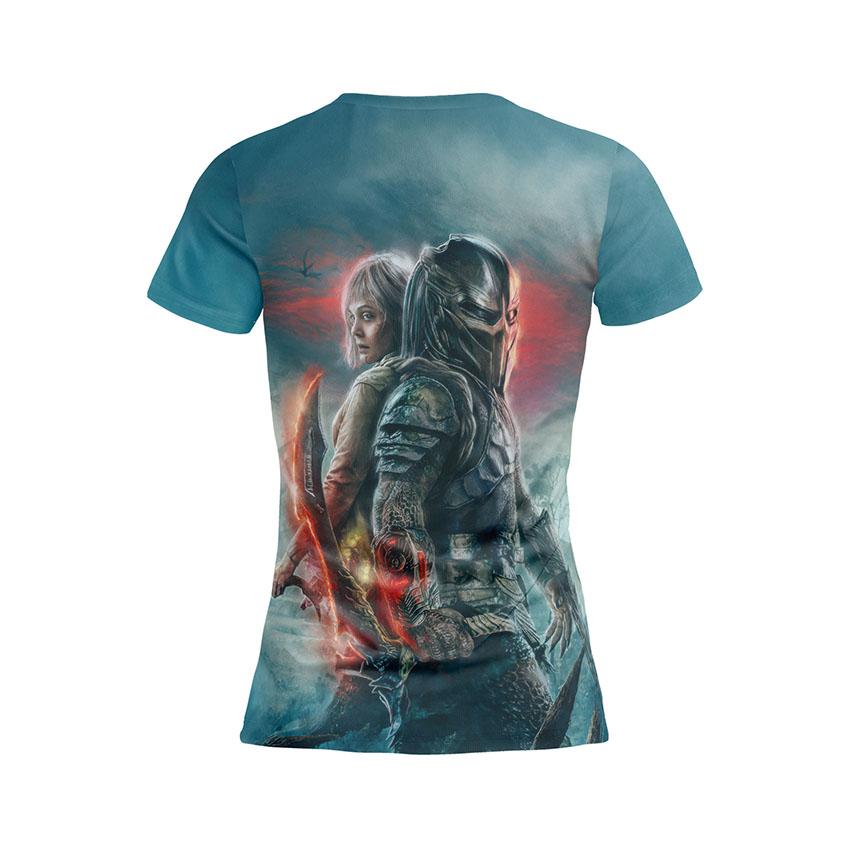 Футболка жіноча спортивна з принтом «Хижак. Захисник. Predator. Defender»